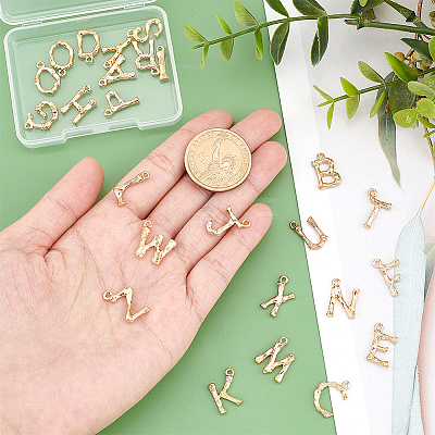 26Pcs 26 Style Brass Pendants KK-PH0004-89-1