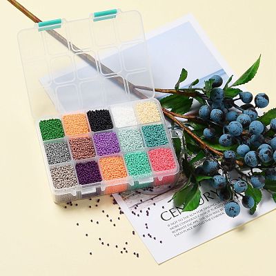 FGB 375G 15 Colors 12/0 Grade A Round Glass Seed Beads SEED-JP0011-09-2mm-1