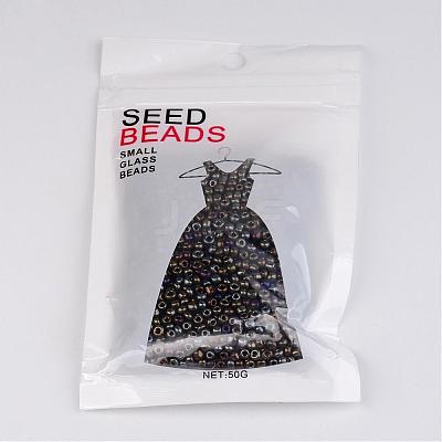 8/0 Electroplated Iris Round Glass Seed Beads X-SEED-A009-3mm-602-1