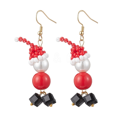 Glass Seed Beads Dangle Earrings EJEW-MZ00504-02-1