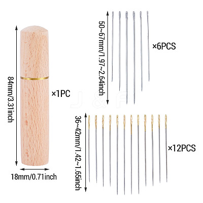 18Pcs 1Set Steel Needles DIY-TADJ0001-19-1