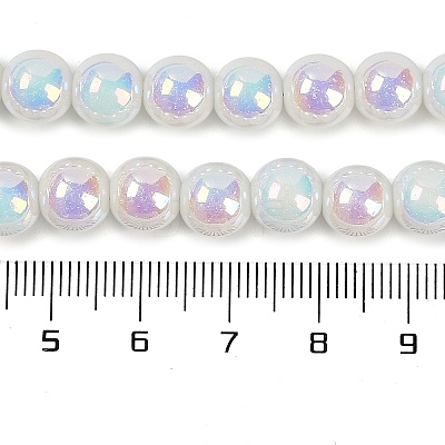 Baking Paint Electroplate Glass Beads Strands X-GLAA-G120-01A-1