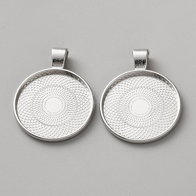 Zinc Alloy Pendant Cabochon Settings FIND-WH0365-028P-1