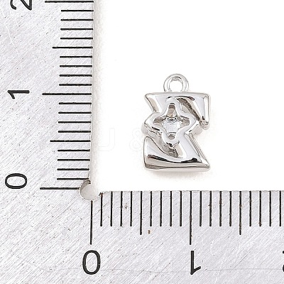 26Pcs Brass Micro Pave Clear Cubic Zirconia Charms KK-Z151-18P-1