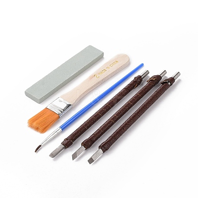 Chinese Seal Stamp Cutting and Stone Seal Carving Hand Tools Set TOOL-WH0029-03-1