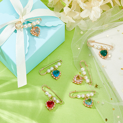 6Pcs Alloy Brooches JEWB-FH00051-1