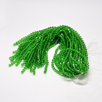 Imitate Austrian Crystal Bicone Glass Beads Strands GLAA-F029-3x3mm-03-1