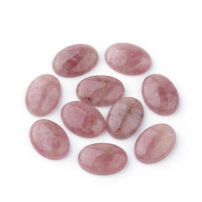 Natural Strawberry Quartz Gemstone Cabochons G-T020-13x18mm-28-1