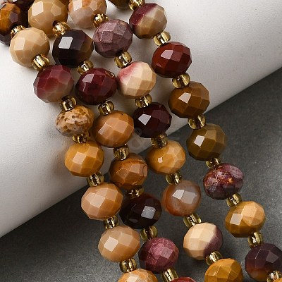 Natural Mookaite Beads Strands G-D105-B04-1
