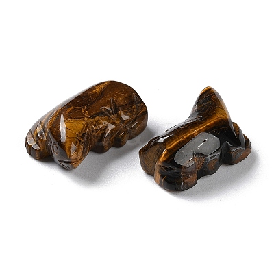 Natural Tiger Eye Carved Healing Figurines G-B062-05A-1