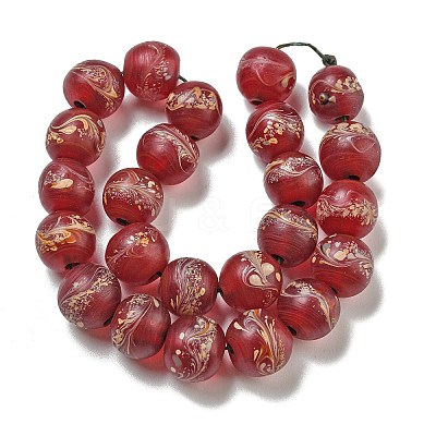 Handmade Lampwork Beads Strands BLOW-D006-07F-1