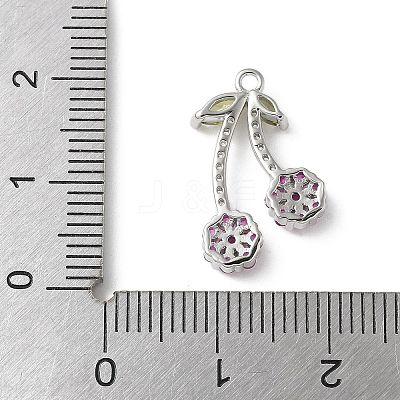 Brass Micro Pave Cubic Zirconia Pendants KK-P290-02E-P-1