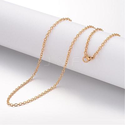 Ion Plating(IP) 304 Stainless Steel Necklace MAK-K004-06G-1