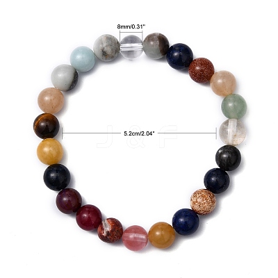 Assorted Stone Beads Bracelets BJEW-Q300-1