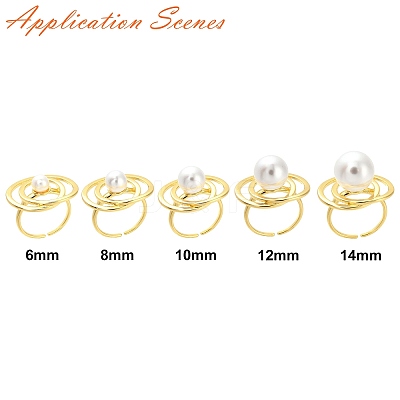 Rack Plating Brass Open Cuff Ring Settings KK-Z071-30G-1