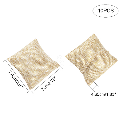 Kraft Hemp Pillow Holder for Jewelry Bracelet & Watch Displays BDIS-WH0002-01-1