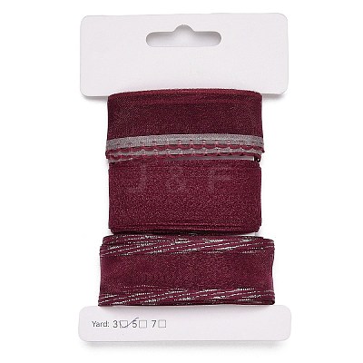 9 Yards 3 Styles Polyester Ribbon SRIB-A014-A07-1
