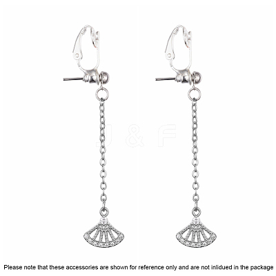 Brass Clip-on Earring Converters Findings KK-Q115-S-1