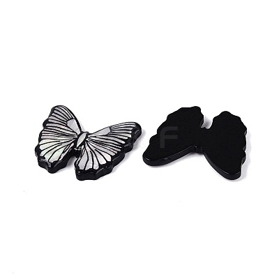 Acrylic & Natural Freshwater Shell Cabochons OACR-N164-07-1