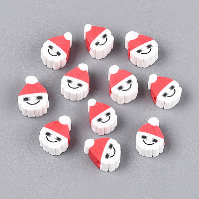 Christmas Theme Handmade Polymer Clay Beads CLAY-S091-75-1