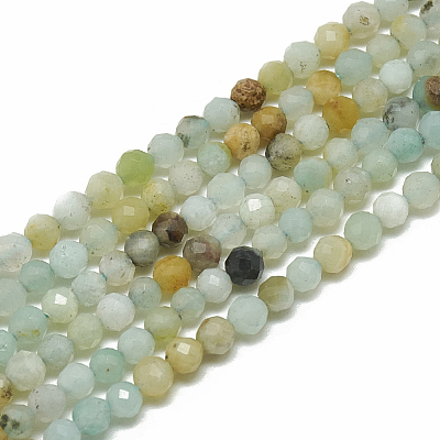 Natural Flower Amazonite Beads Strands G-S300-20-3mm-1