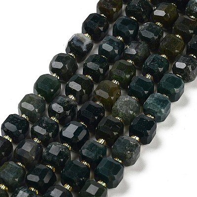 Natural Moss Agate Beads Strands G-NH0010-D01-01-1