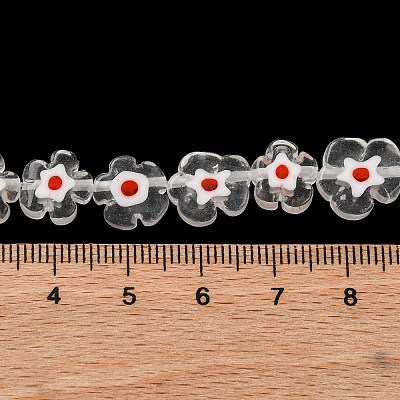 Handmade Millefiori Lampwork Beads Strands LAMP-G164-03M-1
