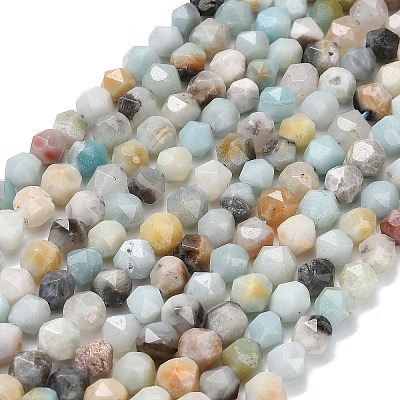 Natural Flower Amazonite Beads Strands G-F826-D01-01-1