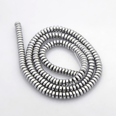 Electroplate Non-magnetic Synthetic Hematite Beads Strands X-G-J216C-08-1
