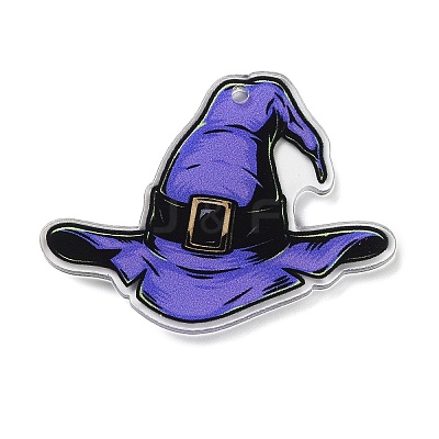 Halloween Theme Double Sided Printed Acrylic Big Pendants OACR-Z023-02I-1