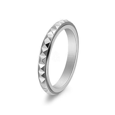 Rotatable Version Korean StyleRotatable Stainless Steel Finger Ring for Men's PW-WGAB2A4-08-1