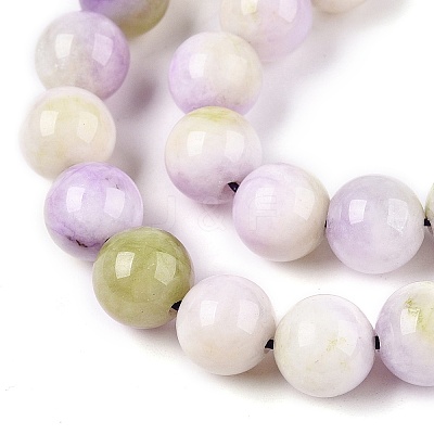 Dyed Natural White Jade Beads Strands G-T138-8mm-210-39-1
