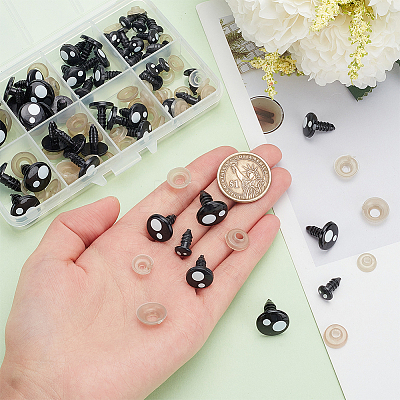 54 sets 4 Style Plastic Doll Eyes FIND-PH0018-05-1