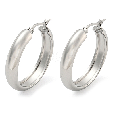 Tarnish Resistant 202 Stainless Steel Hoop Earrings EJEW-H003-38P-04-1