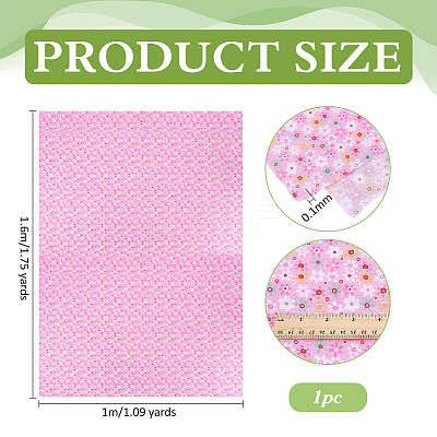 Flower Pattern Cotton Fabric DIY-WH0591-275D-1