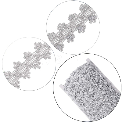 Polyester Lace Ribbons OCOR-WH0082-20B-1