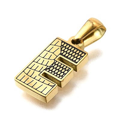 Golden 304 Stainless Steel Pendants STAS-K300-01G-E-1