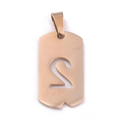 Ion Plating(IP) 304 Stainless Steel Pendants STAS-O127-C02-1