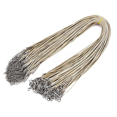 Waxed Cotton Cord Necklace Making MAK-S034-024-1