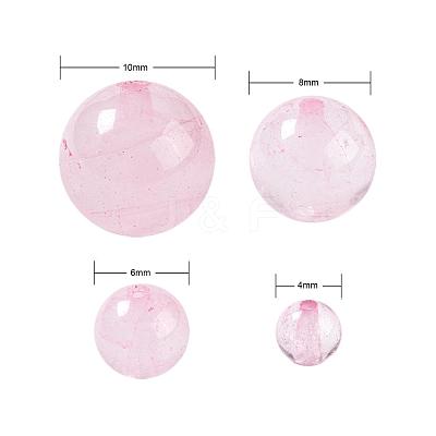 340Pcs 4 Sizes Natural Rose Quartz Beads Strands G-LS0001-13-1