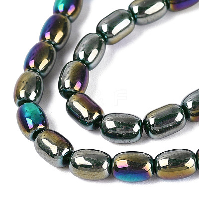 Electroplate Opaque Glass Beads Strands EGLA-Q132-03A-C04-1