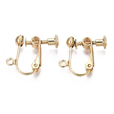 Brass Clip-on Earring Findings KK-Q764-029-1