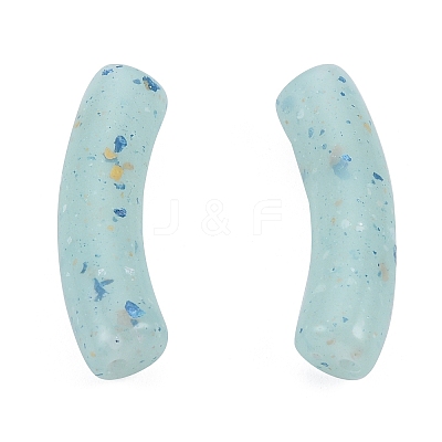 Marbled Stone Style Opaque Acrylic Beads X-OACR-G009-04A-1