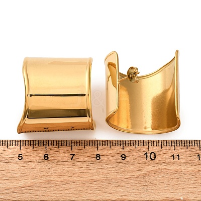 C-Shaped 304 Stainless Steel Stud Earrings for Women EJEW-A131-01A-G-1