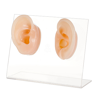 2Pcs 2 Styles Silicone Ear Flexible Model Body Part Displays ODIS-OC0001-67-1