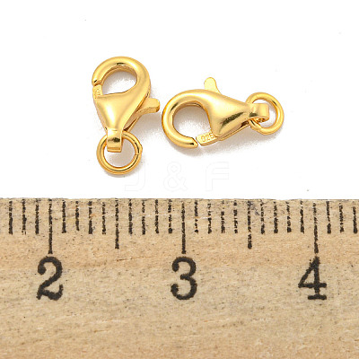 925 Sterling Silver Lobster Claw Clasps X-STER-C005-09G-1