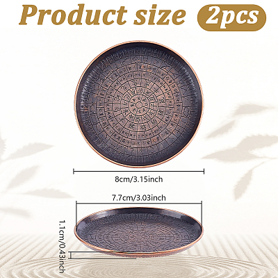 Round Alloy Incense Burner Holder AJEW-WH0609-636-1