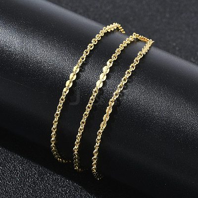 Brass Mixed Chain Necklaces for Women KK-CBA2293-11G-1