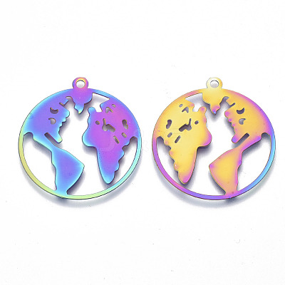 Ion Plating(IP) 201 Stainless Steel Pendants X-STAS-R114-001-1