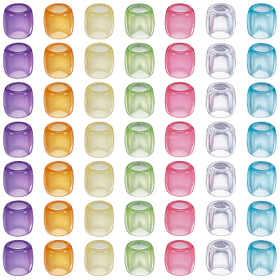 120Pcs Transparent Acrylic European Beads MACR-SC0002-58-1
